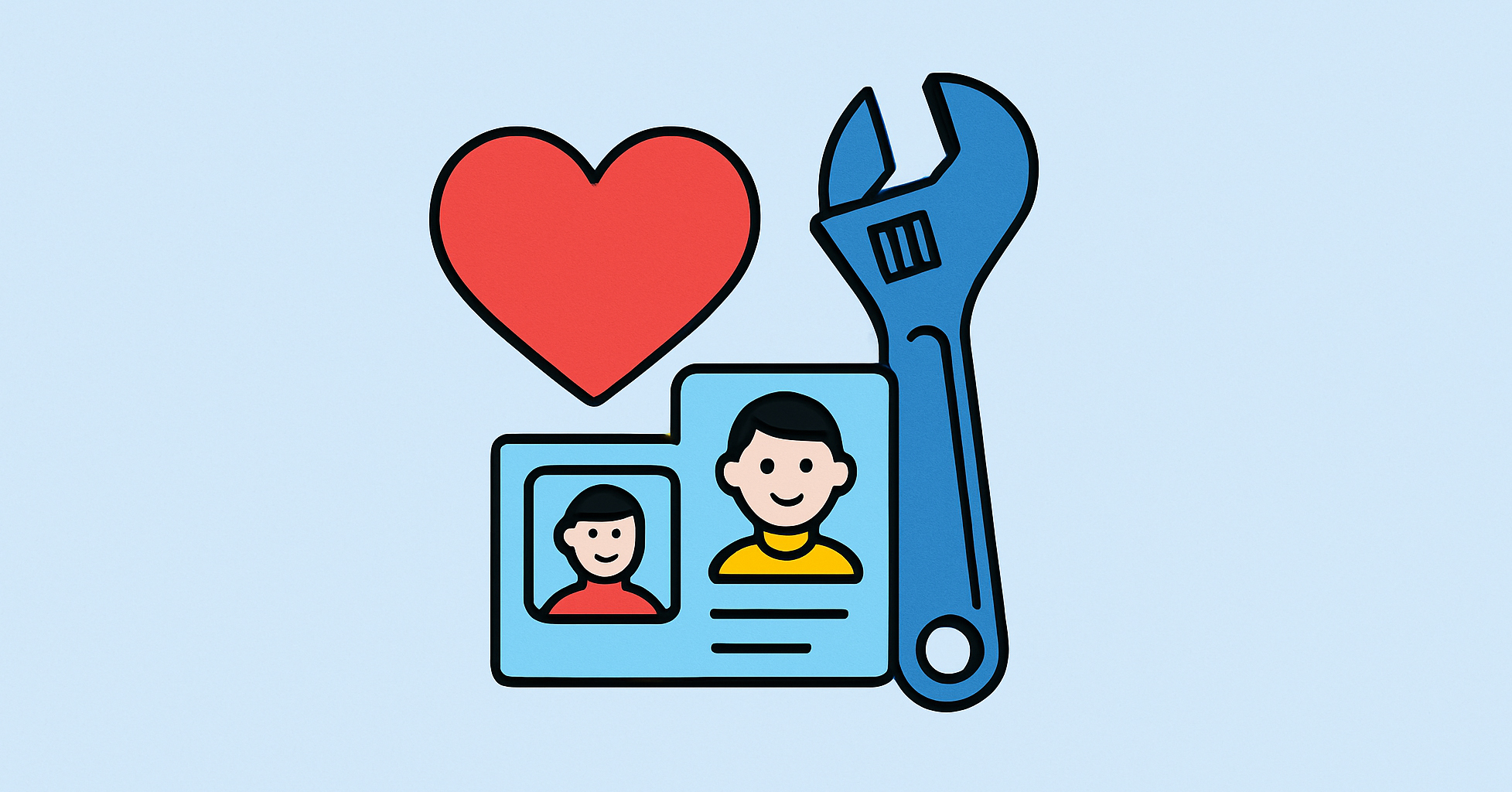 An image of a dating profile being tweaked